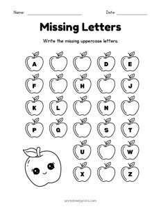 Write the Uppercase Missing Letters - 1