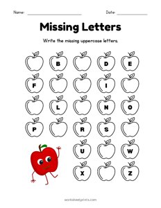 Write the Uppercase Missing Letters - 2