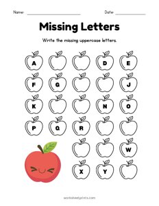 Write the Uppercase Missing Letters - 6