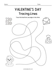 Valentines Day Line Tracing - 2