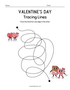 Valentines Day Line Tracing - 3