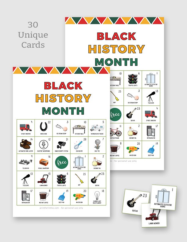 Black History Month Bingo - School Activity for Kids