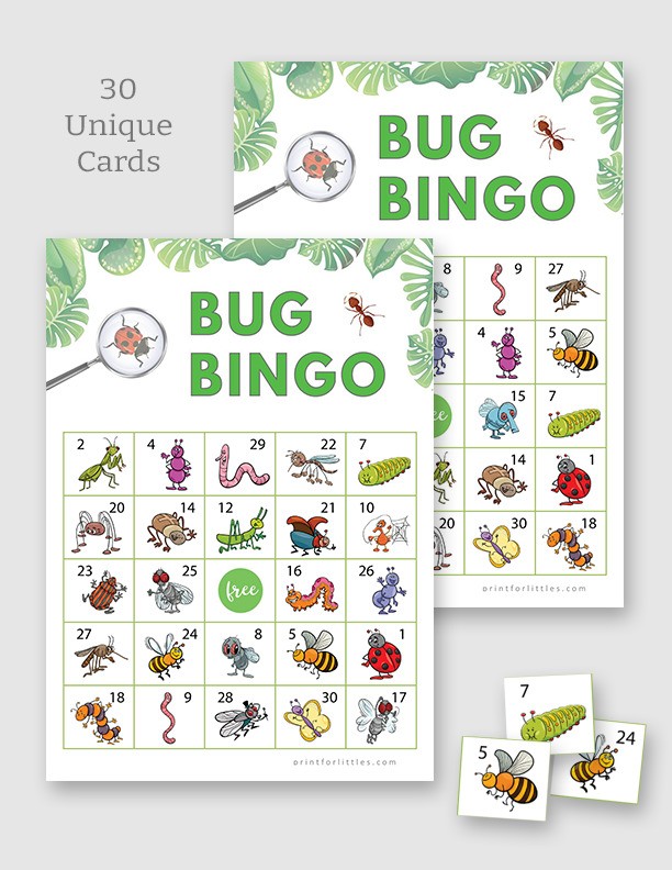 Bug Bingo Printable Cards