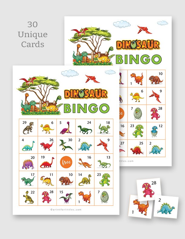 Dinosaur Bingo Printable for Kids