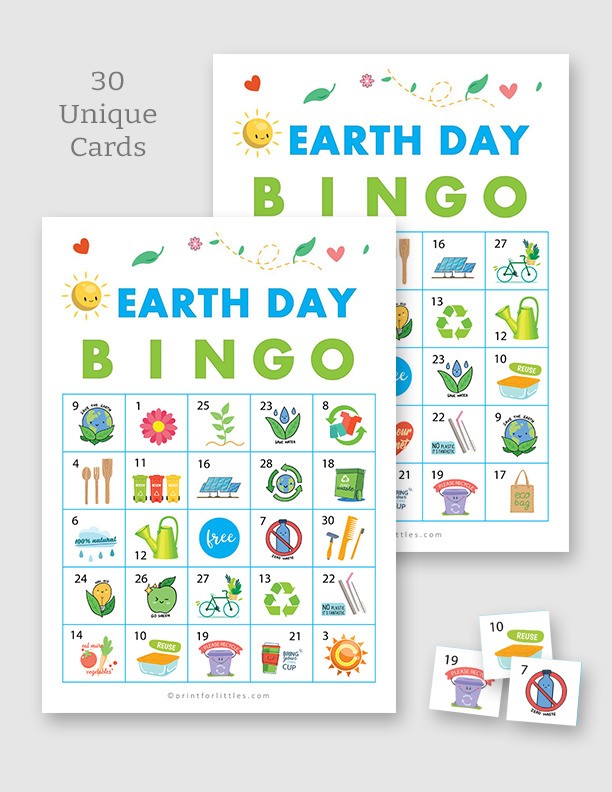 Printable Earth Day Bingo for Kids