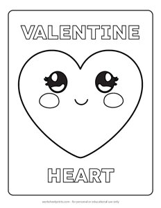 Valentine Heart - Coloring Page