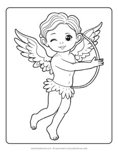 Cupid - Coloring Page