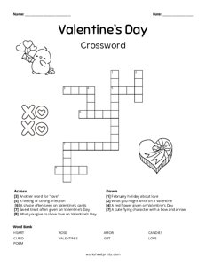 Valentines Day Crossword - 1