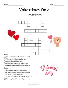 Valentines Day Crossword - 2