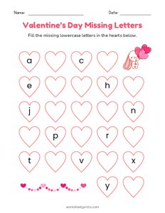 Valentine Missing Lowercase Letters - 1