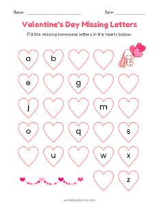 Valentine Missing Lowercase Letters - 2