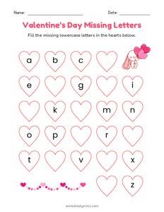 Valentine Missing Lowercase Letters - 5