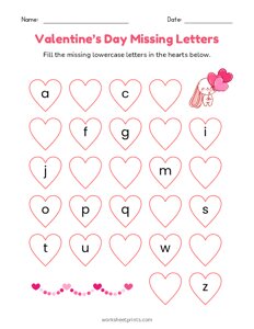 Valentine Missing Lowercase Letters - 7