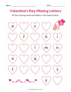 Valentine Missing Lowercase Letters - 8