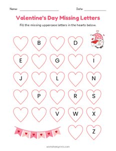 Valentine Missing Uppercase Letters - 5