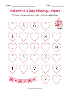 Valentine Missing Uppercase Letters - 6