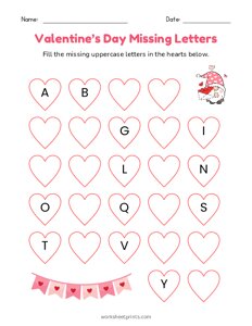 Valentine Missing Uppercase Letters - 7