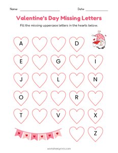 Valentine Missing Uppercase Letters - 8