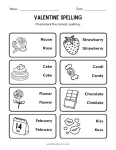 Valentine Spelling Words - 3