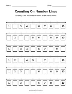 Counting on Number Lines - #1