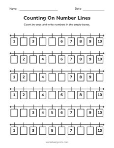 Counting on Number Lines - #3