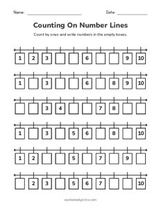 Counting on Number Lines - #4