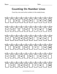 Counting on Number Lines - #5