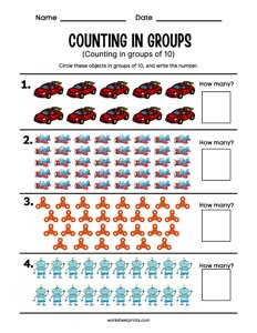 Count in Groups of 10 - #2