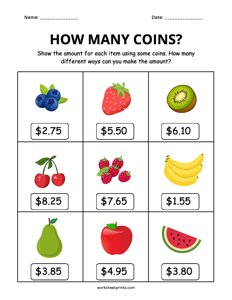 Money Worksheet - #11