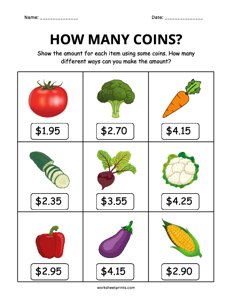 Money Worksheet - #12