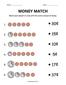 Money Worksheet - #1