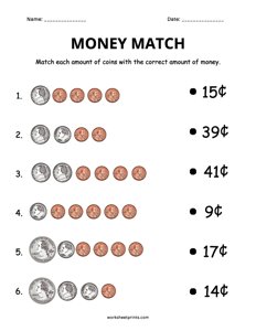 Money Worksheet - #2