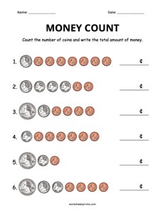 Money Worksheet - #3