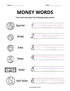 Money Worksheet - #9