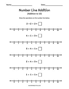 Number Line Addition - 2
