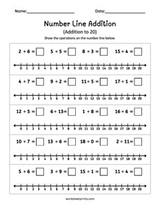 Number Line Addition - 4