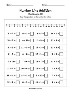 Number Line Addition - 5