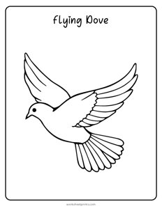 Flying Dove Coloring Page
