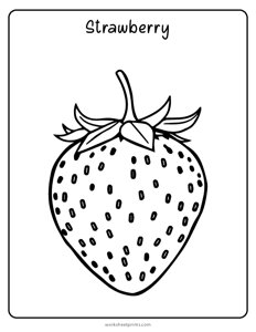 Strawberry Coloring Page