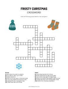 Frosty Christmas Crossword