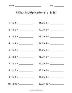 1 Digit Multiplication - #1