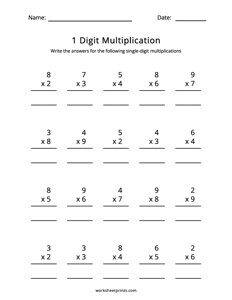 1 Digit Multiplication - #4