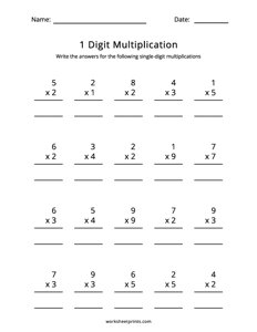 1 Digit Multiplication - #5