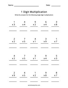 1 Digit Multiplication - #6