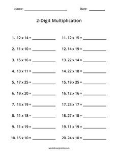 Double Digit Multiplication - #1