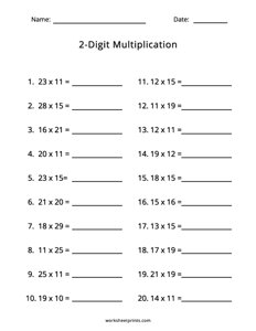 Double Digit Multiplication - #2