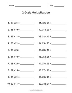Double Digit Multiplication - #3