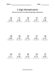 Double Digit Multiplication - #5