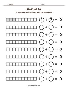 Making 10 Worksheet - #3