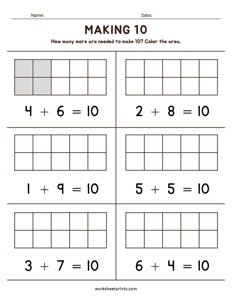 Making 10 Worksheet - #6